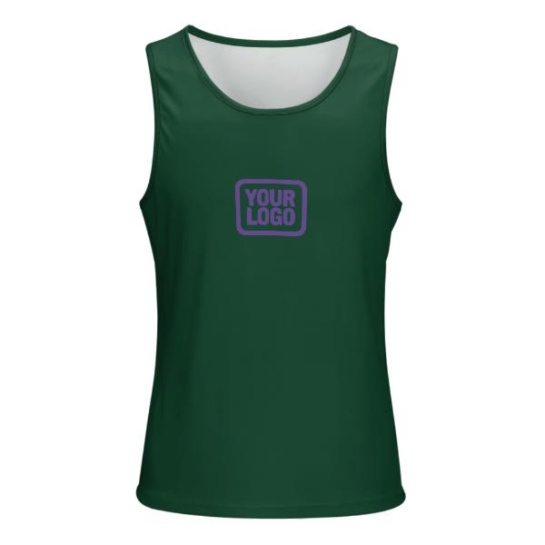 Maßgeschneidertes Moosgrün Lavendel Herren Tanktop