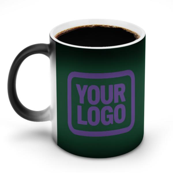 Tazza magica personalizzata color verde muschio e lavanda