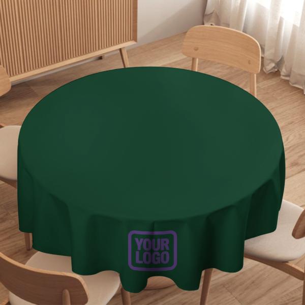 Maßgeschneidertes Moosgrün Lavendel Runde Tischdecke