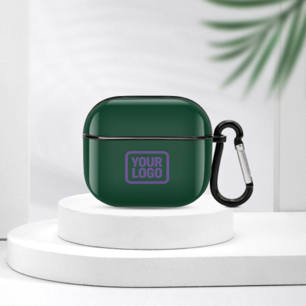 Maßgeschneidertes Moosgrün Lavendel AirPods-Hülle (3. Generation)