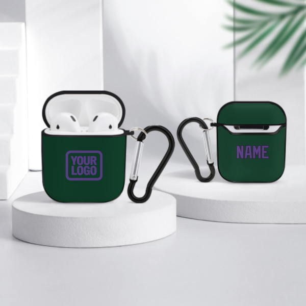 Maßgeschneidertes Moosgrün Lavendel AirPods-Hülle