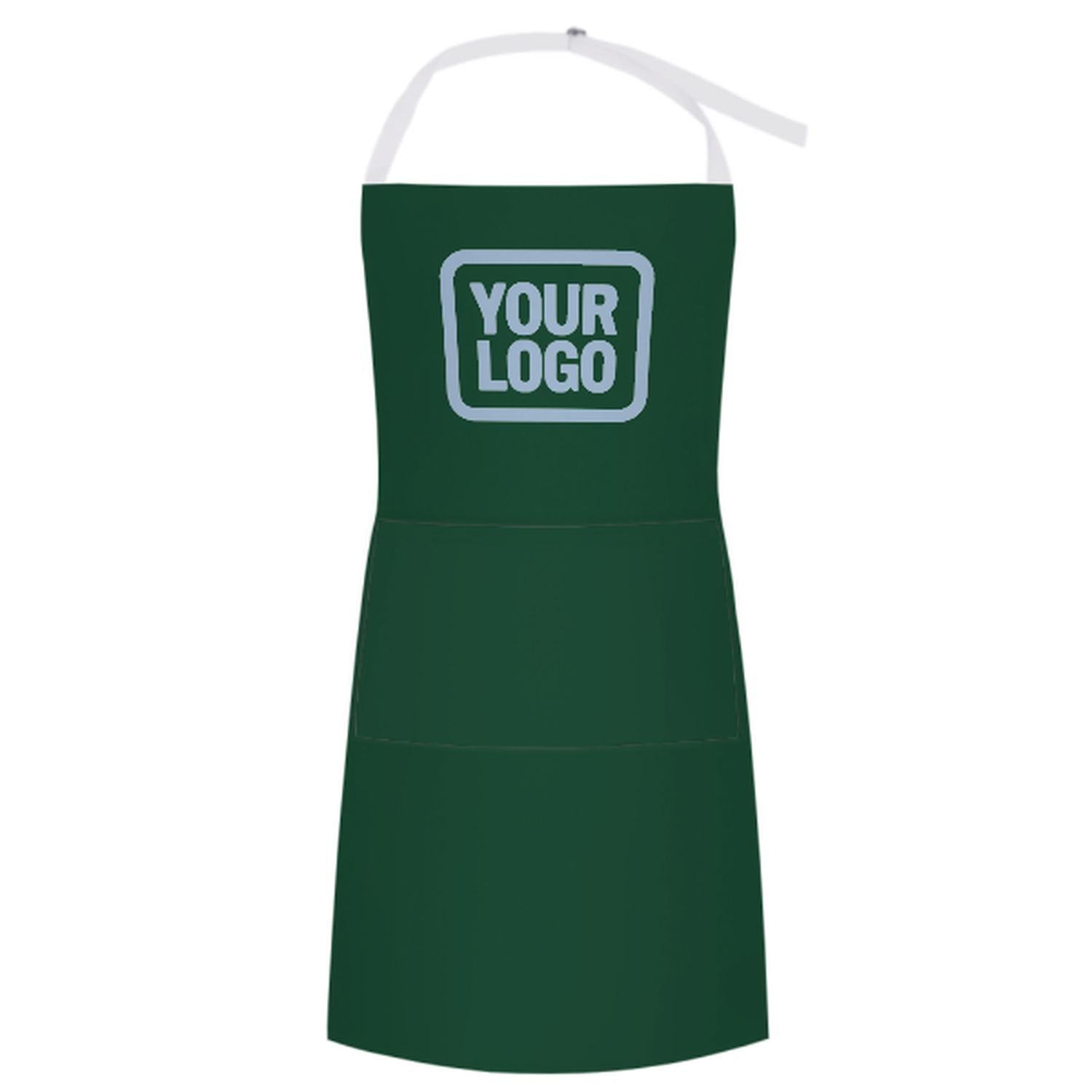 Grembiule personalizzato verde muschio azzurro
