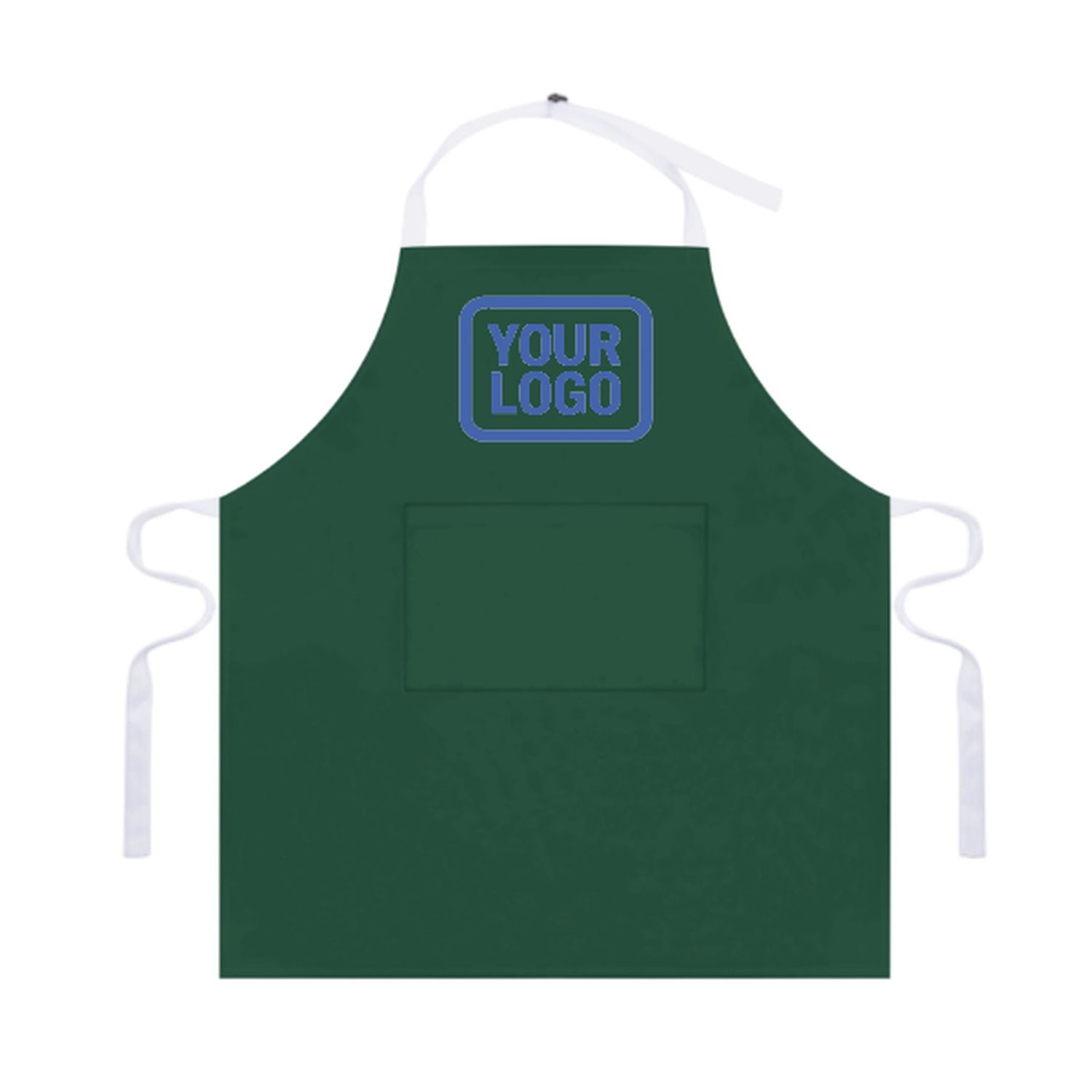 Grembiule personalizzato verde muschio e azzurro cielo