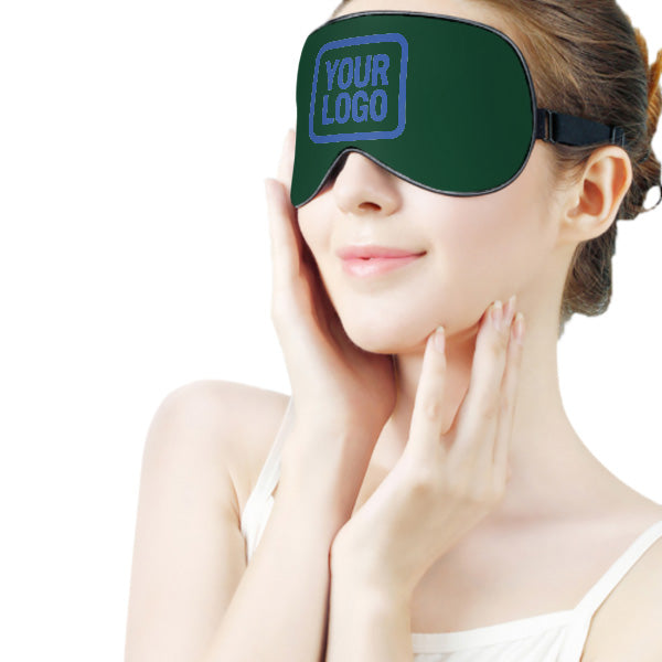 Maßgeschneidertes Moosgrün Himmelblau Schlafmaske