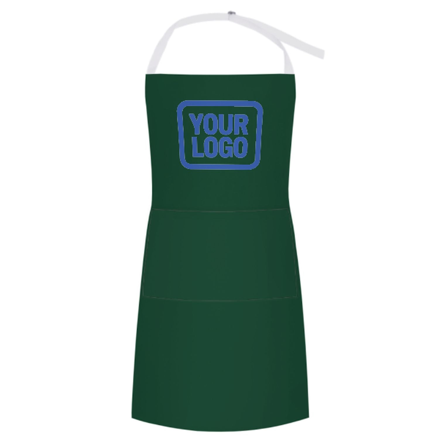 Grembiule personalizzato verde muschio e azzurro cielo