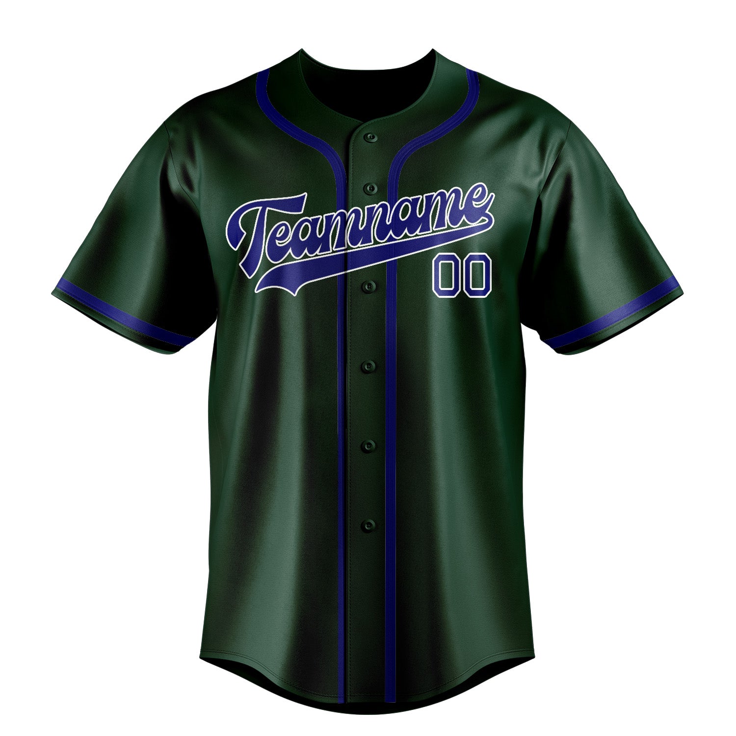 Benutzerdefiniertes Professionelles Moosgrün Himmelblau Baseballtrikot