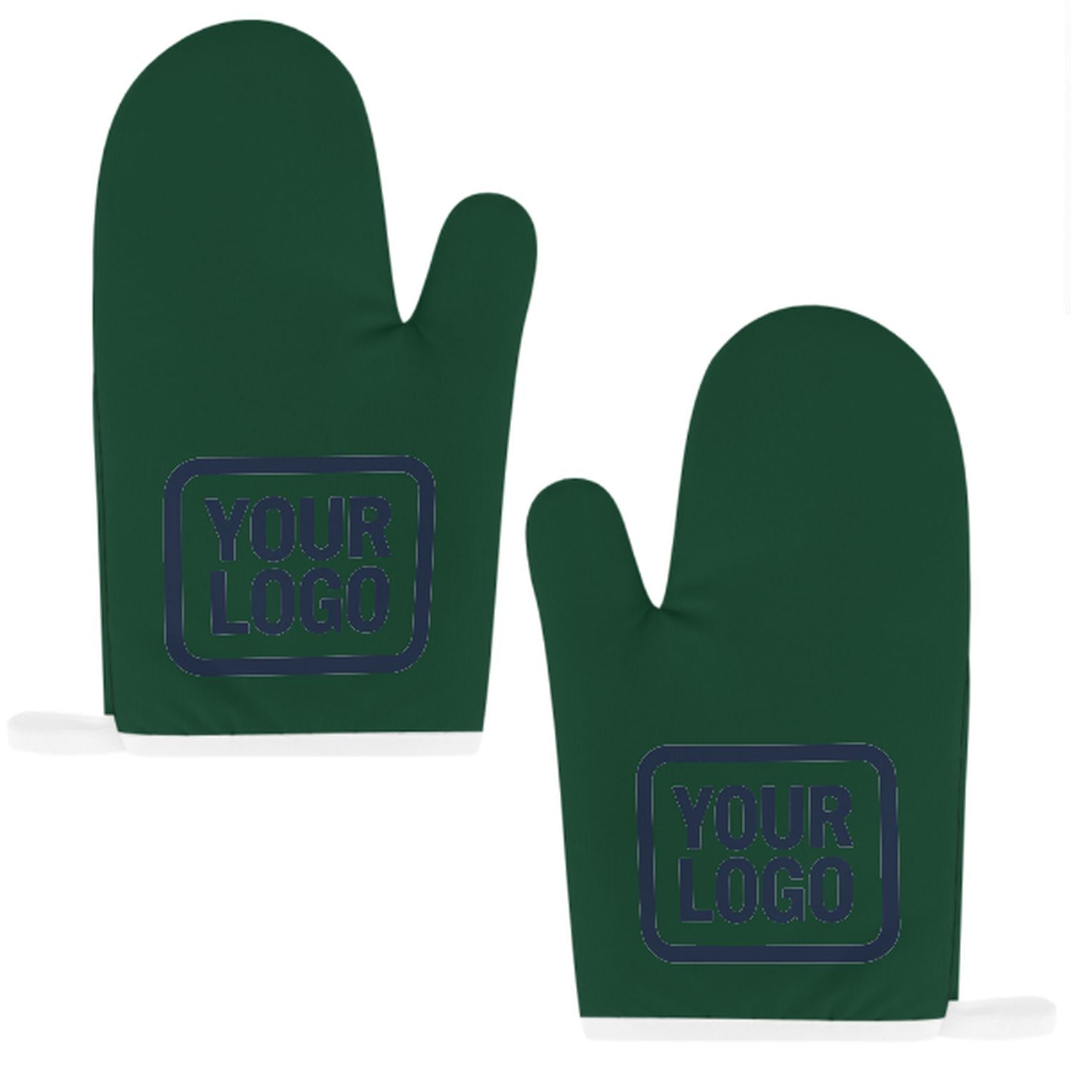 Maßgeschneidertes Moosgrün  Marineblau Topfhandschuh Set – 2-teilig