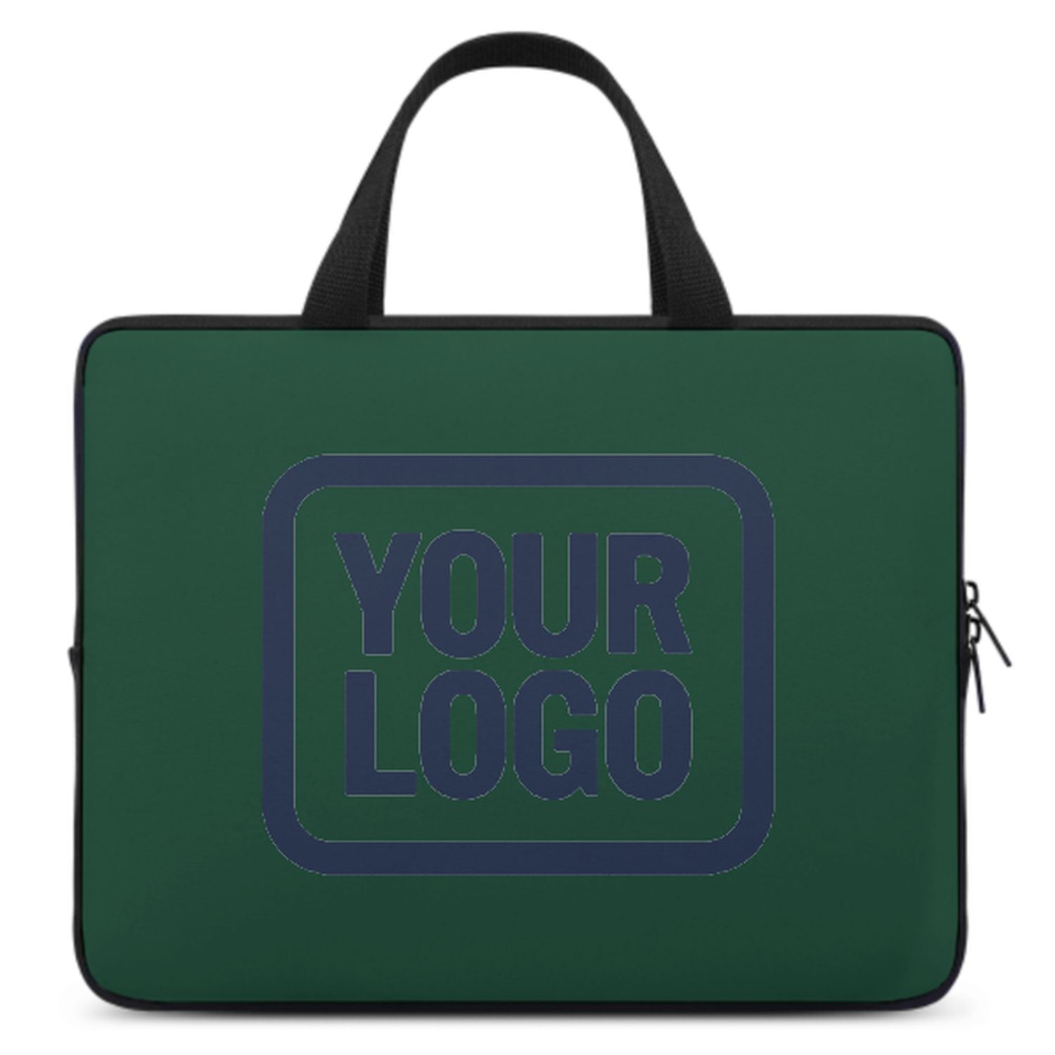 Bolsa de laptop de color verde musgo de color verde a medida