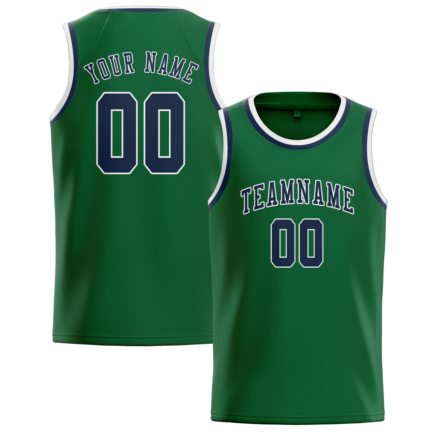 Benutzerdefiniertes Professionelles Moosgrün Marineblau Basketballtrikot