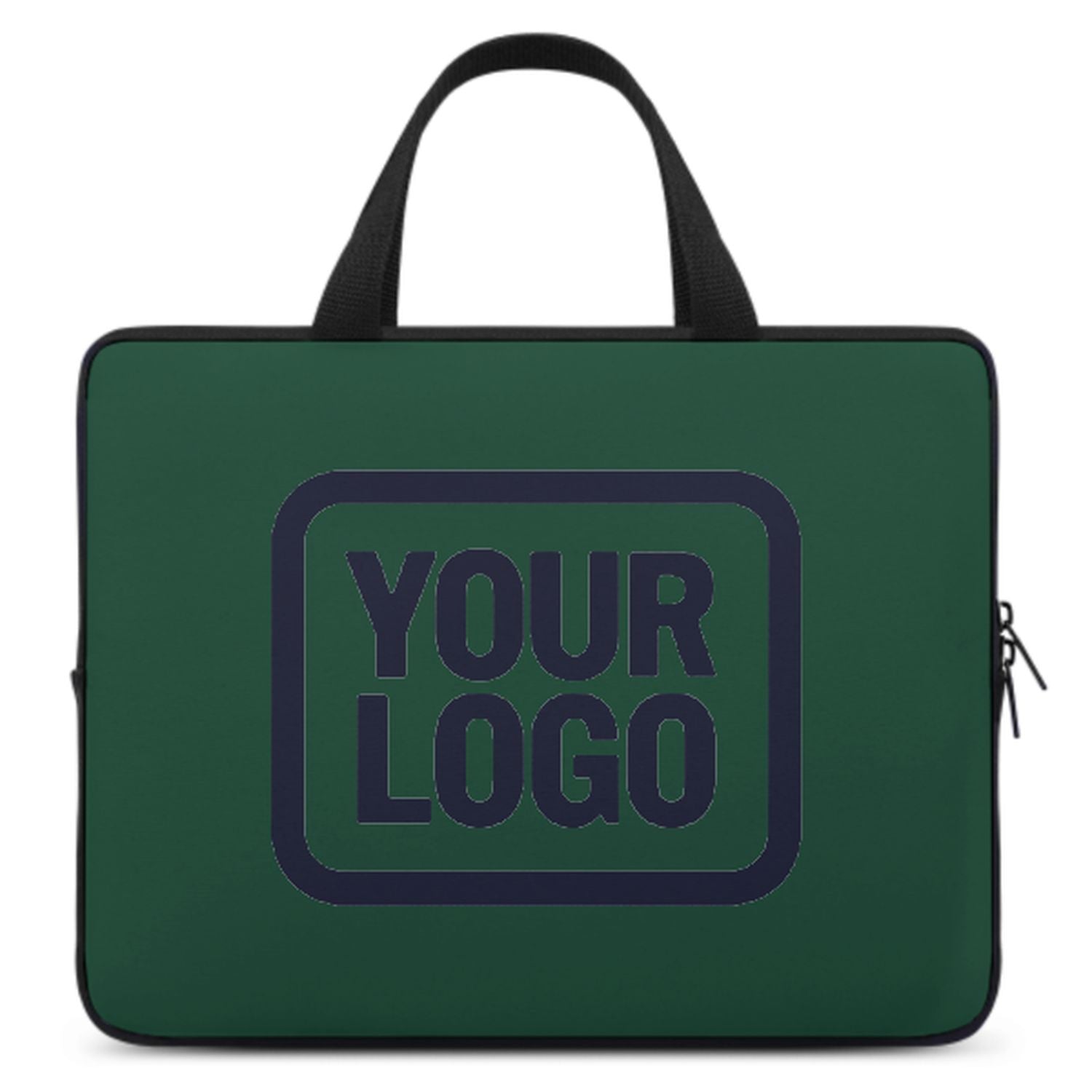 Bolsa portátil marina verde musgo hecha a medida