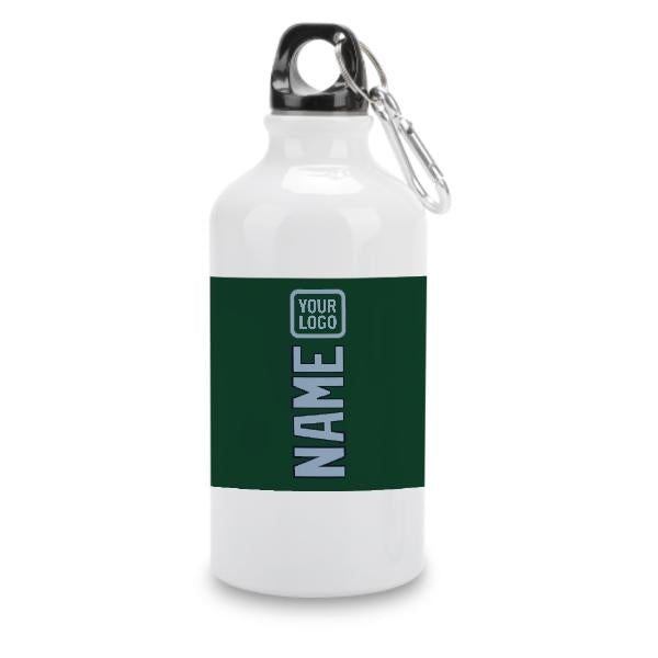 Maßgeschneidertes Moosgrün Hellblau Sportflasche