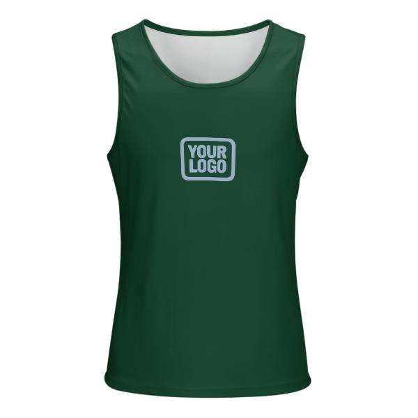 Maßgeschneidertes Moosgrün Hellblau Herren Tanktop