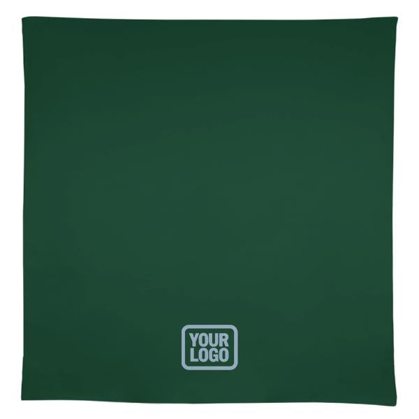 Tovaglia quadrata personalizzata verde muschio e blu acciaio