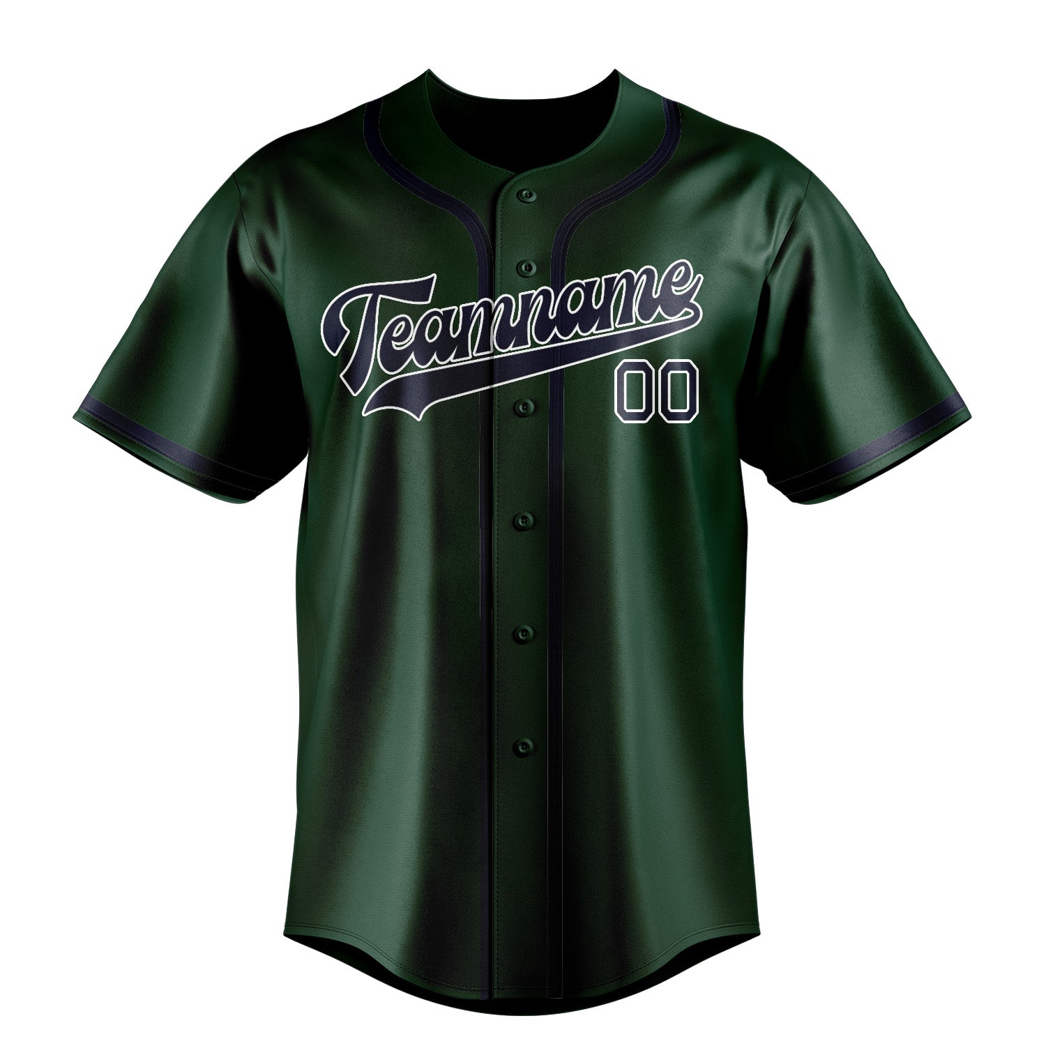 Benutzerdefiniertes Professionelles Moosgrün Stahlblau Baseballtrikot