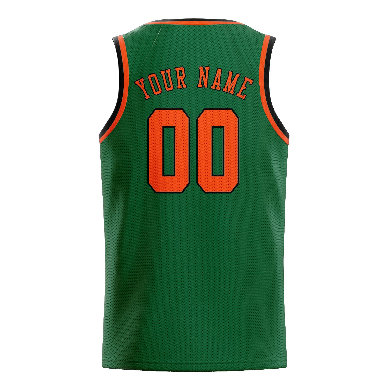 Benutzerdefiniertes Professionelles Moosgrün Orangerot Basketballtrikot