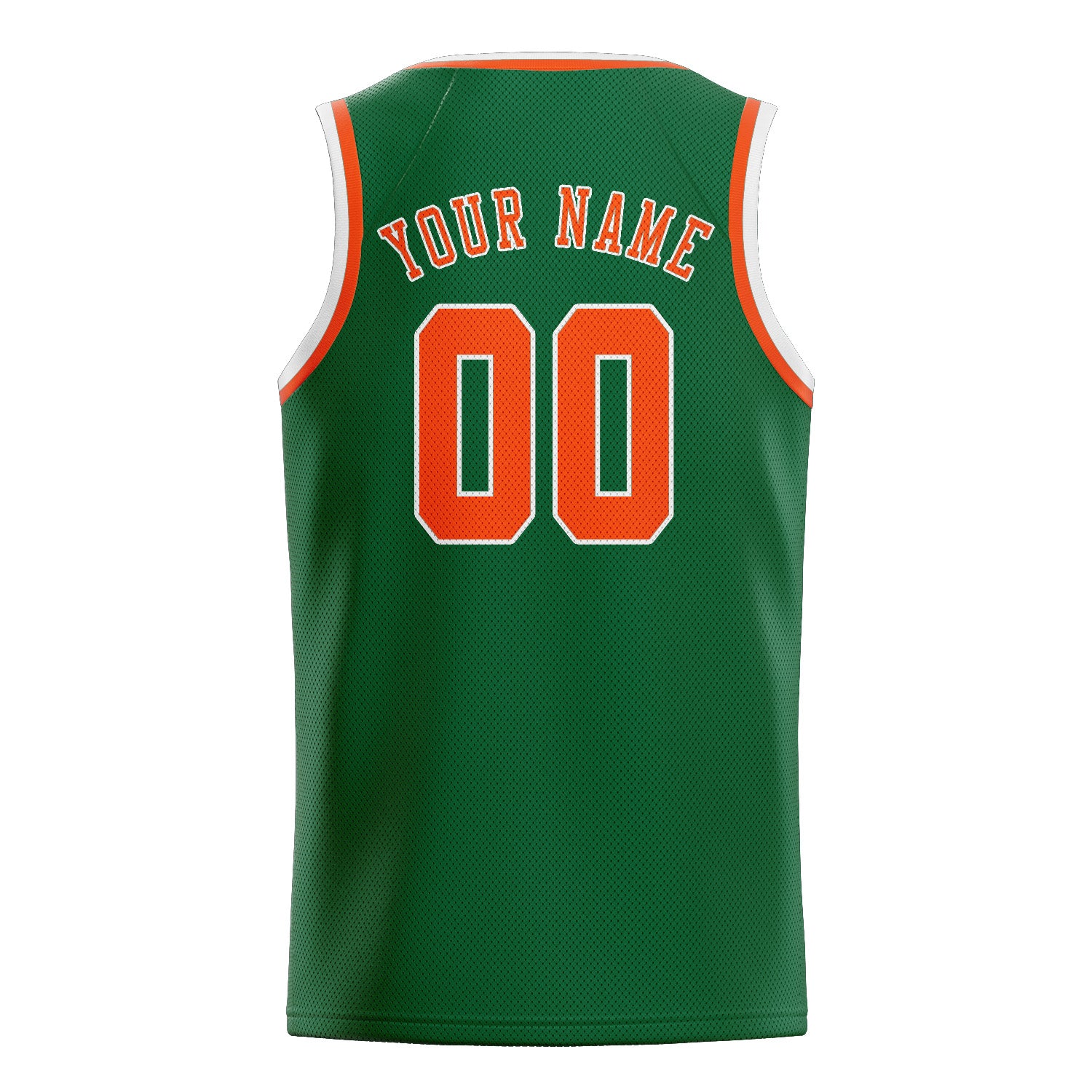 Benutzerdefiniertes Professionelles Moosgrün Orangerot Basketballtrikot