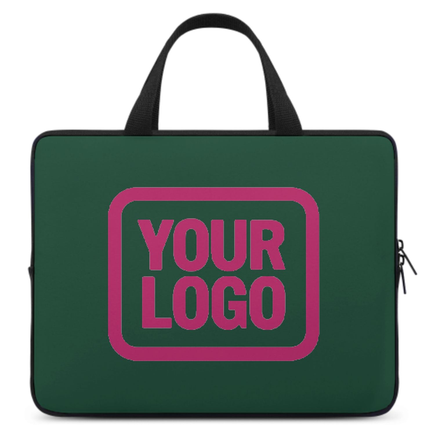 Bolsa de laptop de color rosa verde musgo a medida