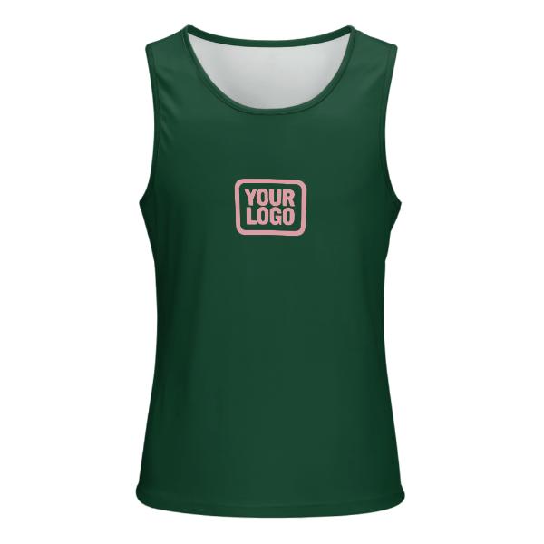Maßgeschneidertes Moosgrün Rosa Herren Tanktop