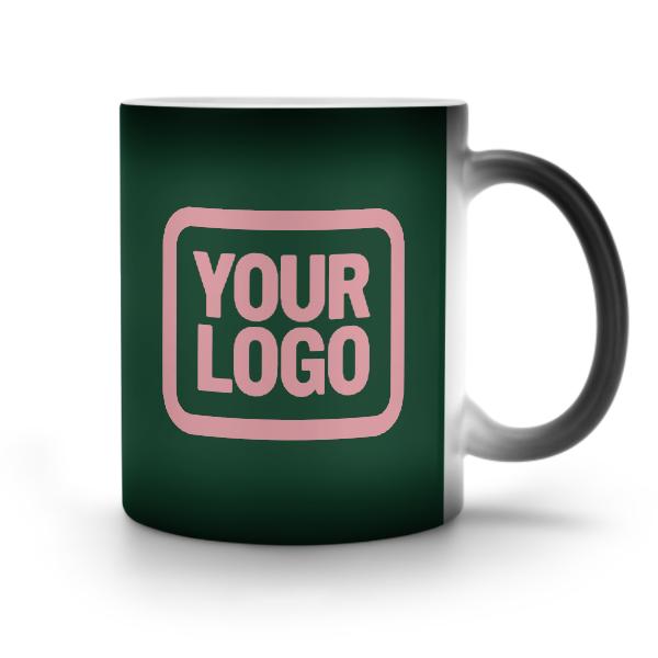 Tazza magica rosa verde muschio personalizzata