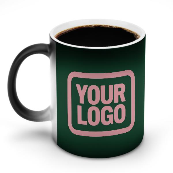 Tazza magica rosa verde muschio personalizzata
