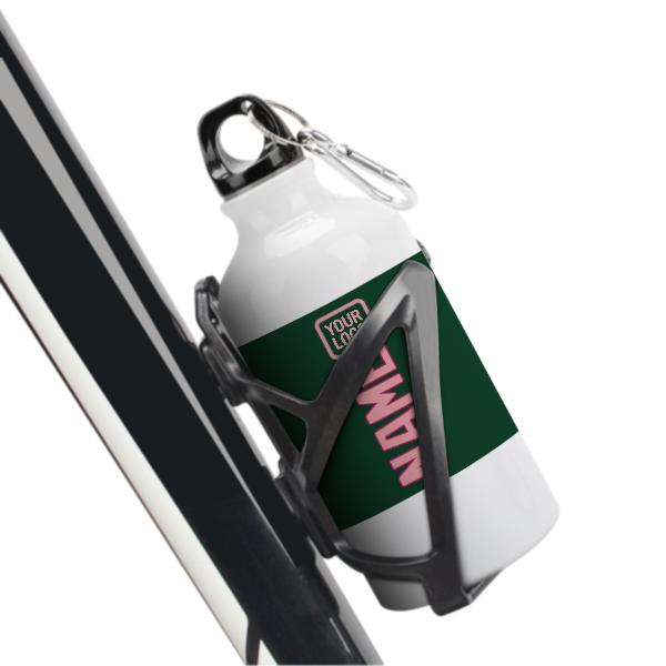 Maßgeschneidertes Moosgrün Rosa Sportflasche