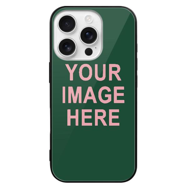 Custodia per telefono personalizzata verde muschio rosa