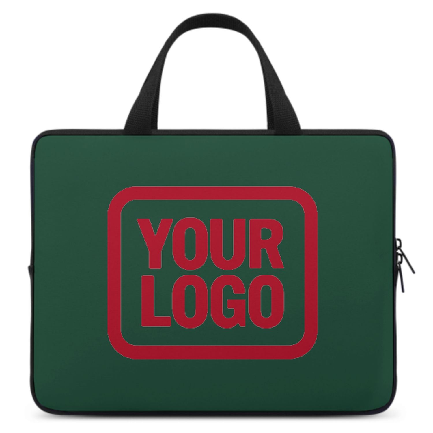 Bolsa de la computadora portátil roja de Moss -Green -Green