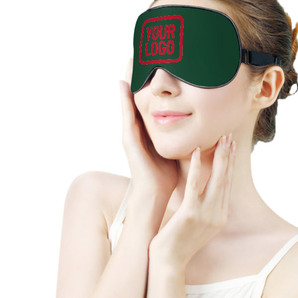 Maßgeschneidertes Moosgrün Rot Schlafmaske