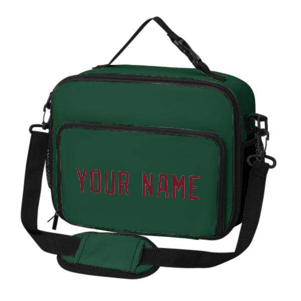 Maßgeschneidertes Moosgrün Crimson Red Lunch-Tasche