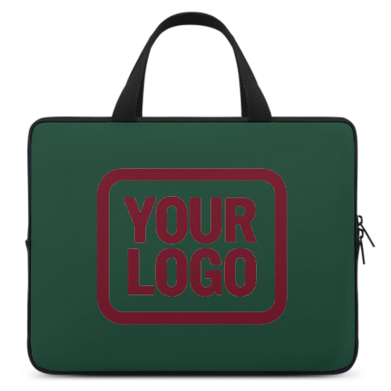 Bolsa portátil roja de color carmesí verde de musgo hecho a medida