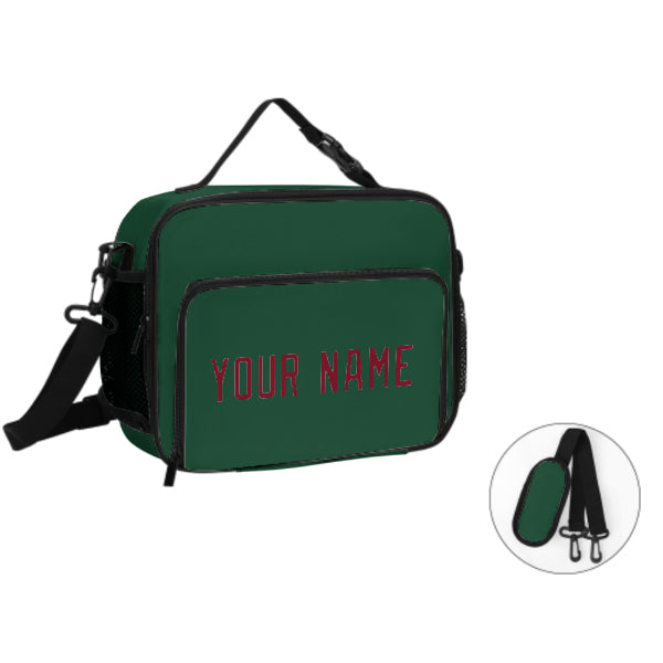 Maßgeschneidertes Moosgrün Crimson Red Lunch-Tasche