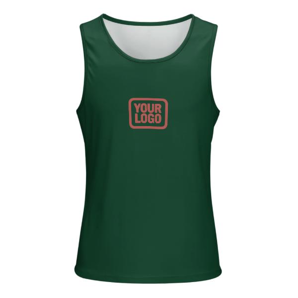 Maßgeschneidertes Moosgrün Kupferrose Herren Tanktop