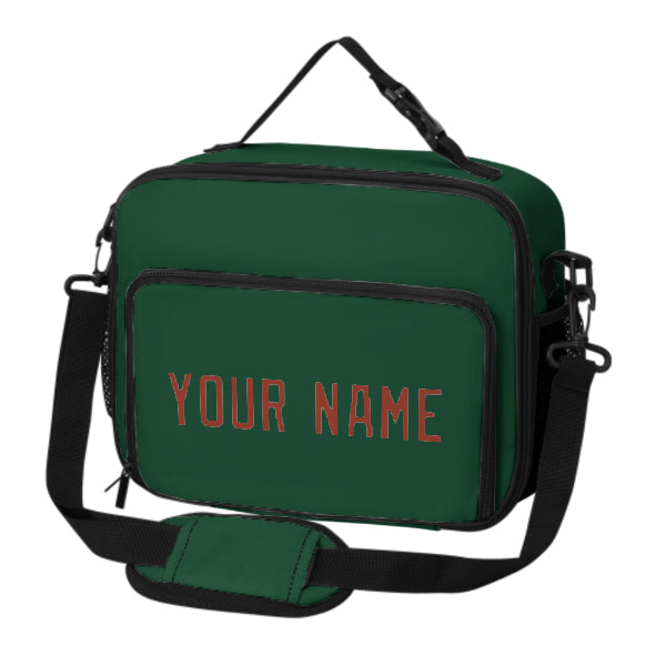 Maßgeschneidertes Moosgrün Coral Red Lunch-Tasche