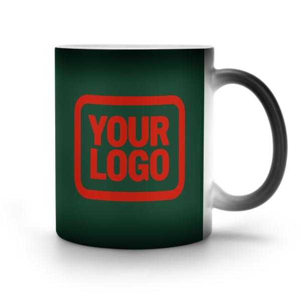 Tazza magica personalizzata verde muschio arancione rossa