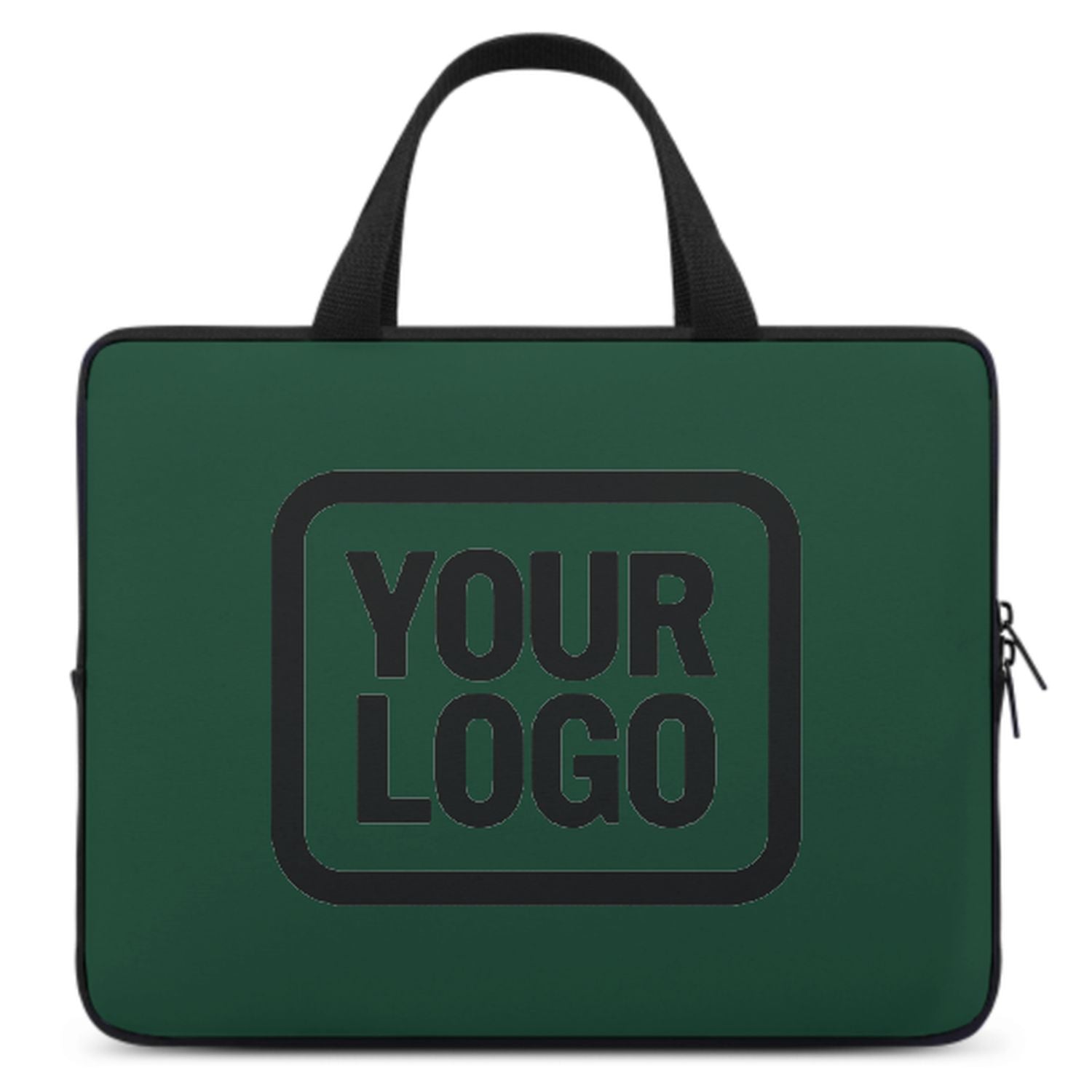 Bolsa de computadora portátil negro verde hecha a medida