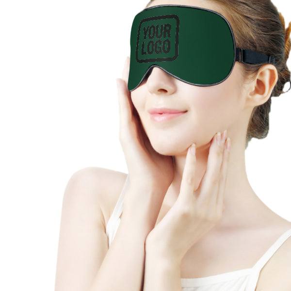 Maßgeschneidertes Moosgrün Schwarz Schlafmaske