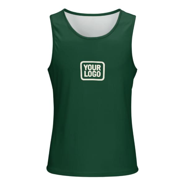 Maßgeschneidertes Moosgrün Beige Herren Tanktop