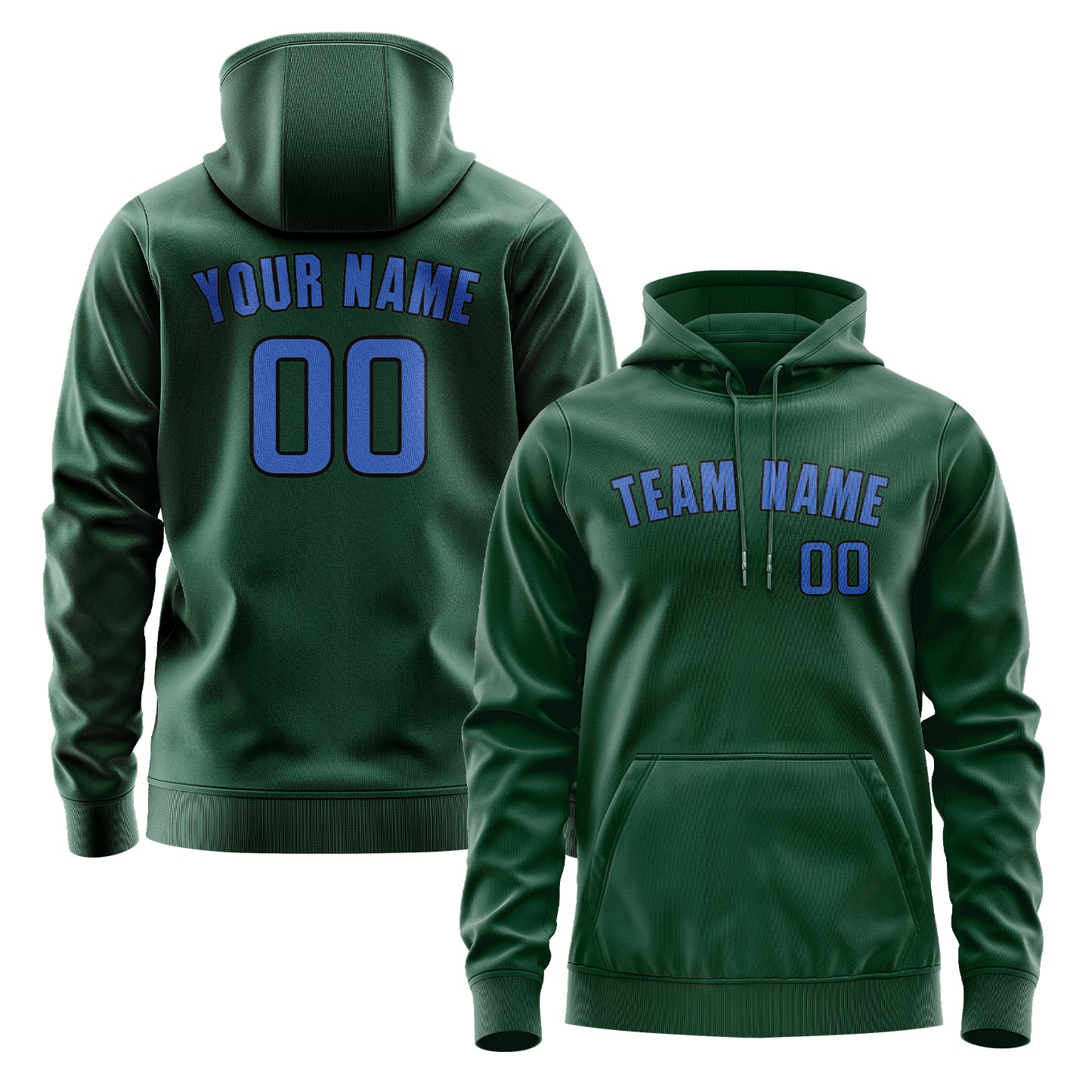 Krejčí -Made Moss -Green Sky Blue Hoodie