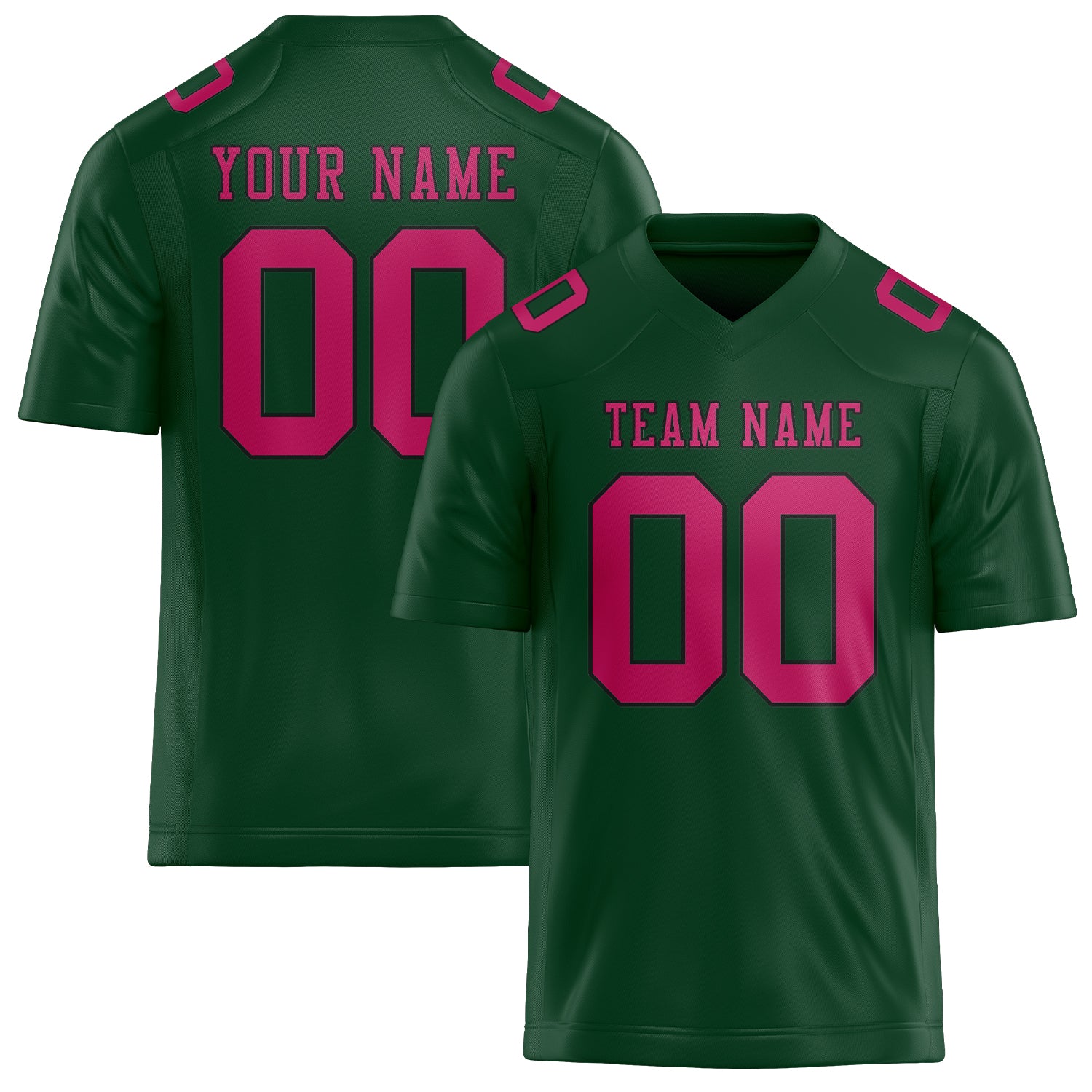 Maßgeschneidertes Professionelles Moosgrün Rosarot Rugbytrikot