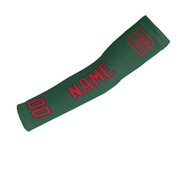 Maßgeschneidertes Moosgrün Rot Armschutz