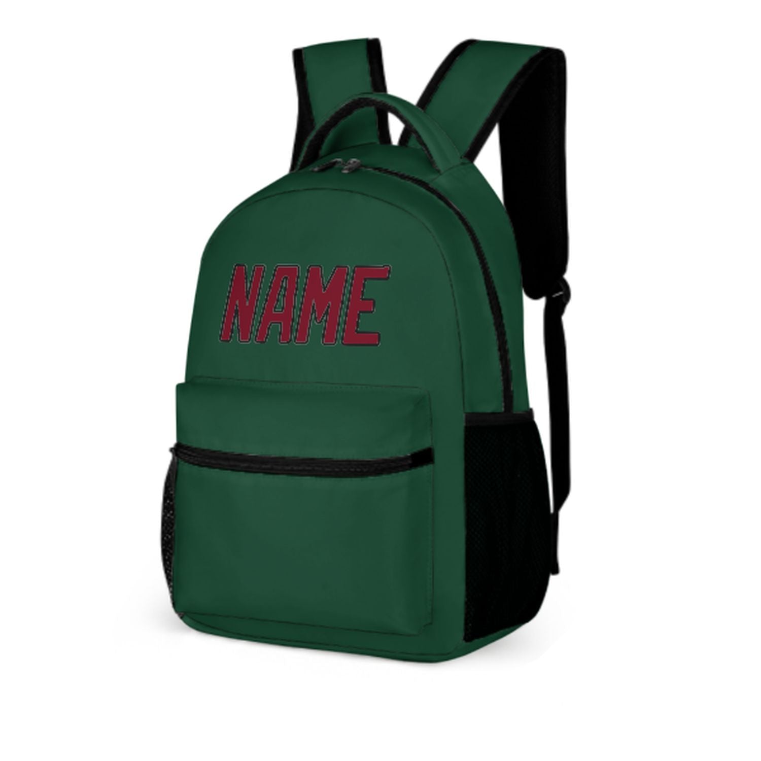 Maßgeschneidertes Moosgrün Karmesinrot Kinderrucksack