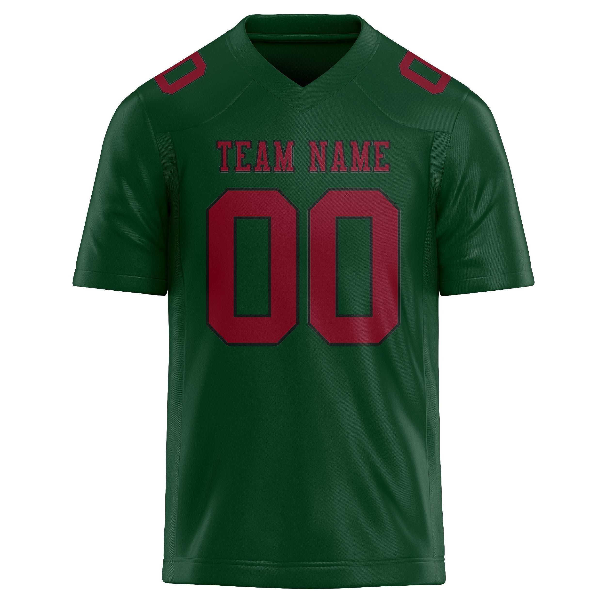 Maßgeschneidertes Professionelles Moosgrün Karmesinrot Rugbytrikot