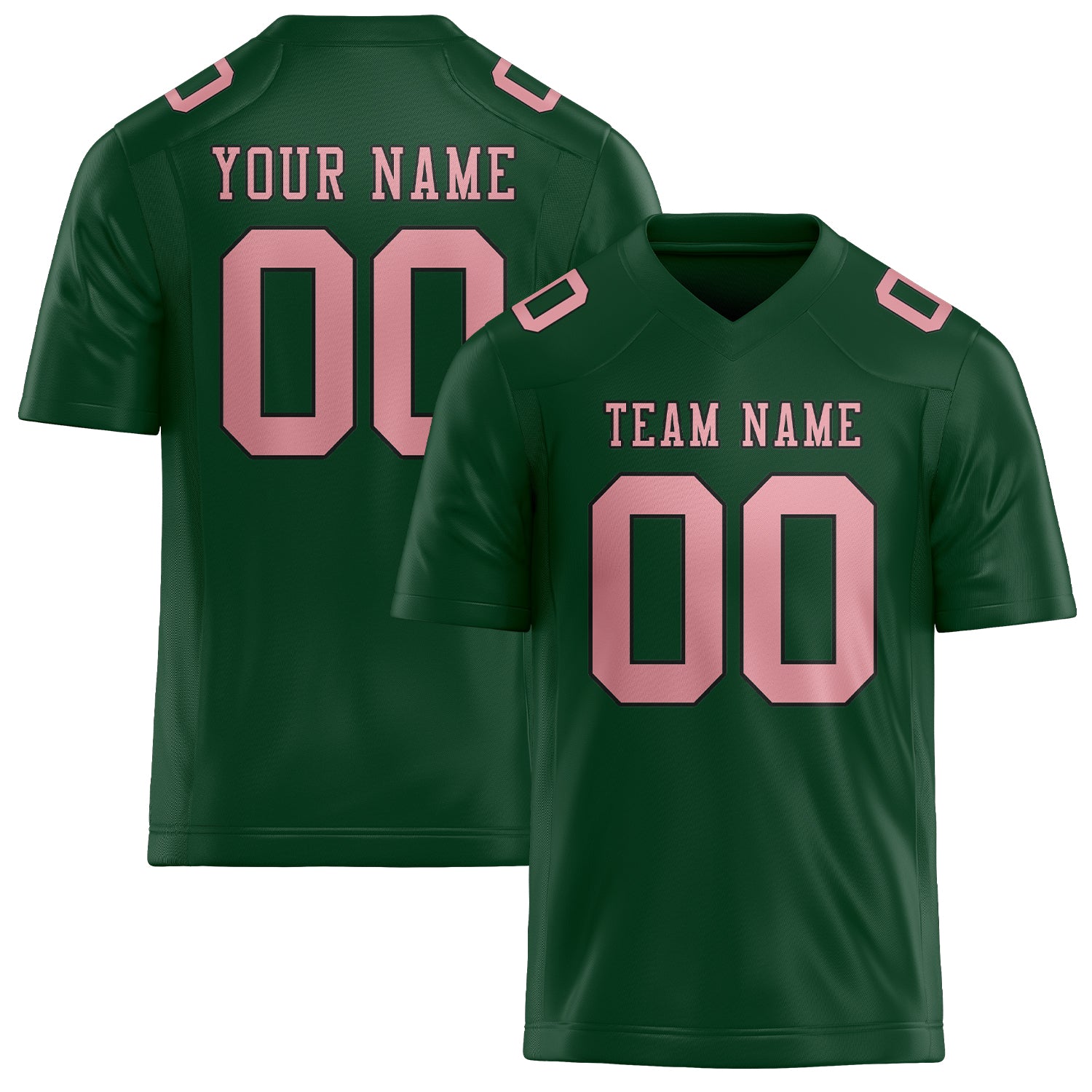 Maßgeschneidertes Professionelles Moosgrün Rosa Rugbytrikot