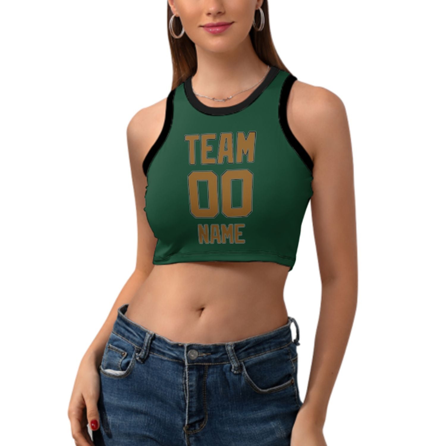 Made-Made Moss Green Khaki Sleek Tank Top