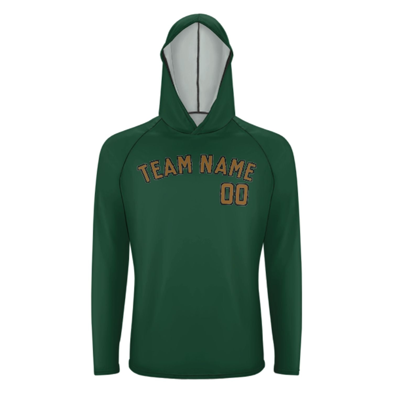 Maßgeschneidertes Moosgrün Khaki UV-Hoodie
