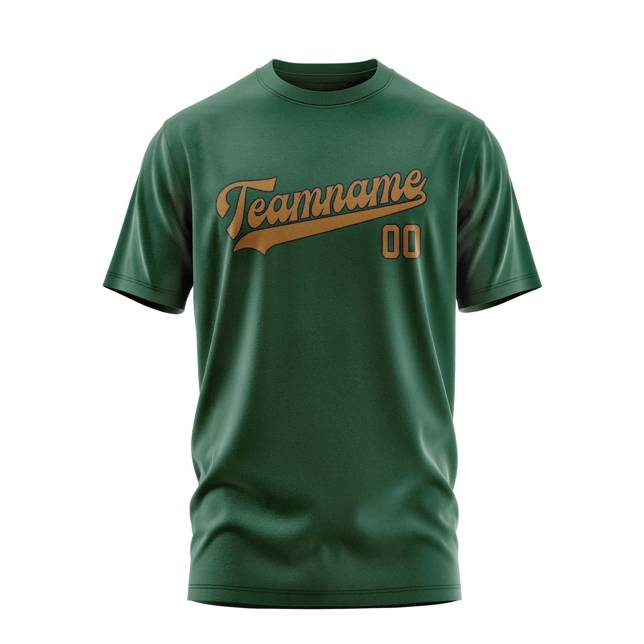 Maßgeschneidertes Moosgrün Khaki T-Shirt