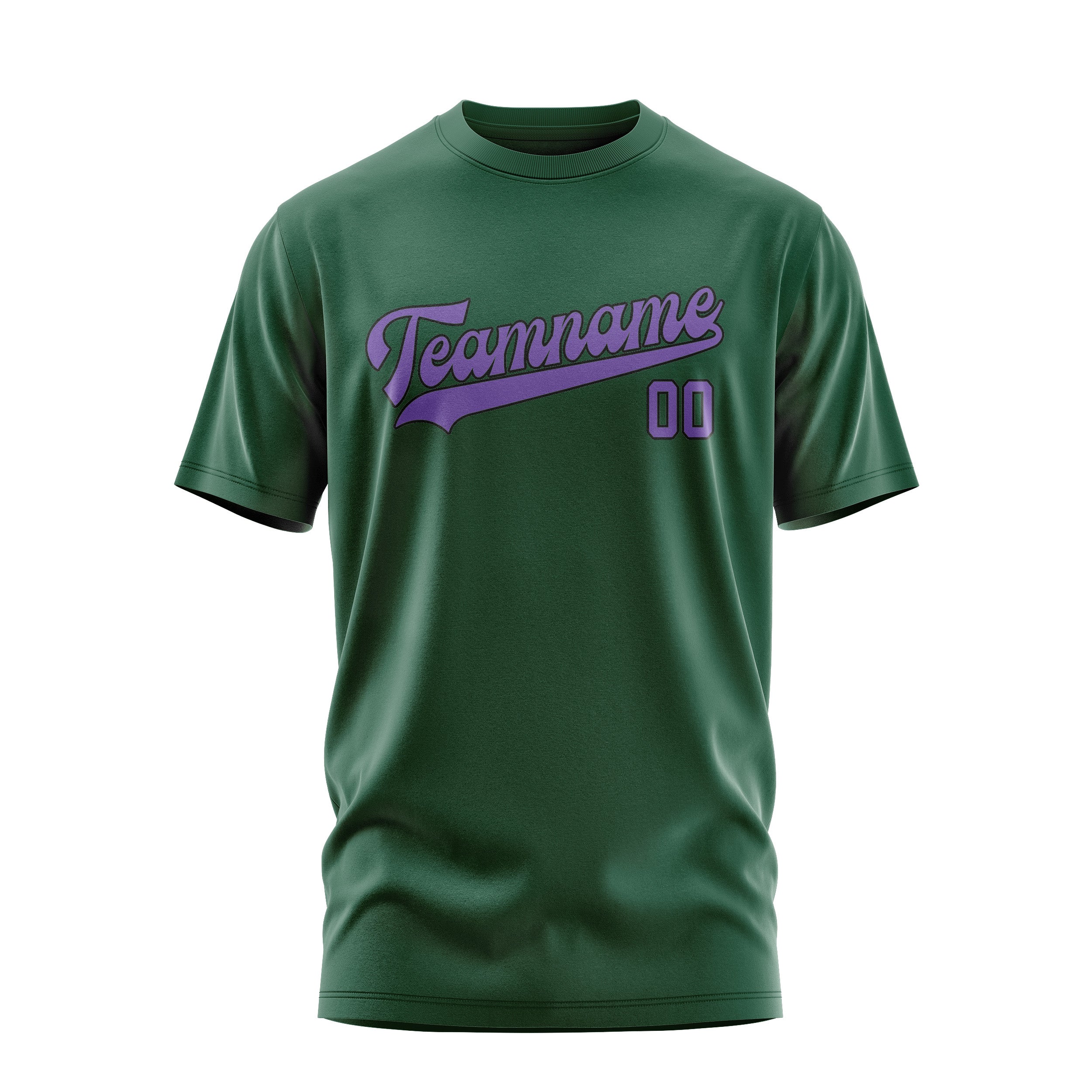 Maßgeschneidertes Moosgrün Lavendel T-Shirt