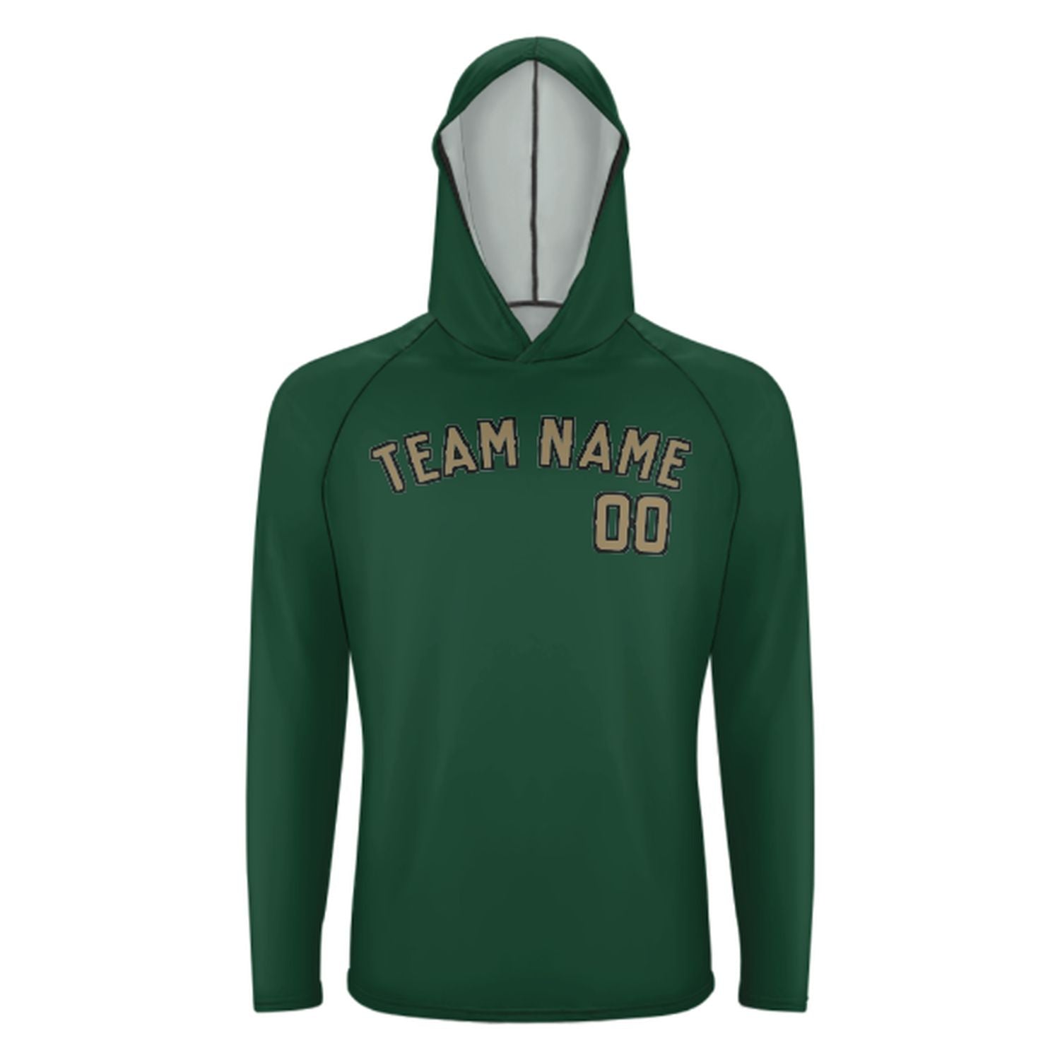 Maßgeschneidertes Moosgrün Hellkhaki UV-Hoodie
