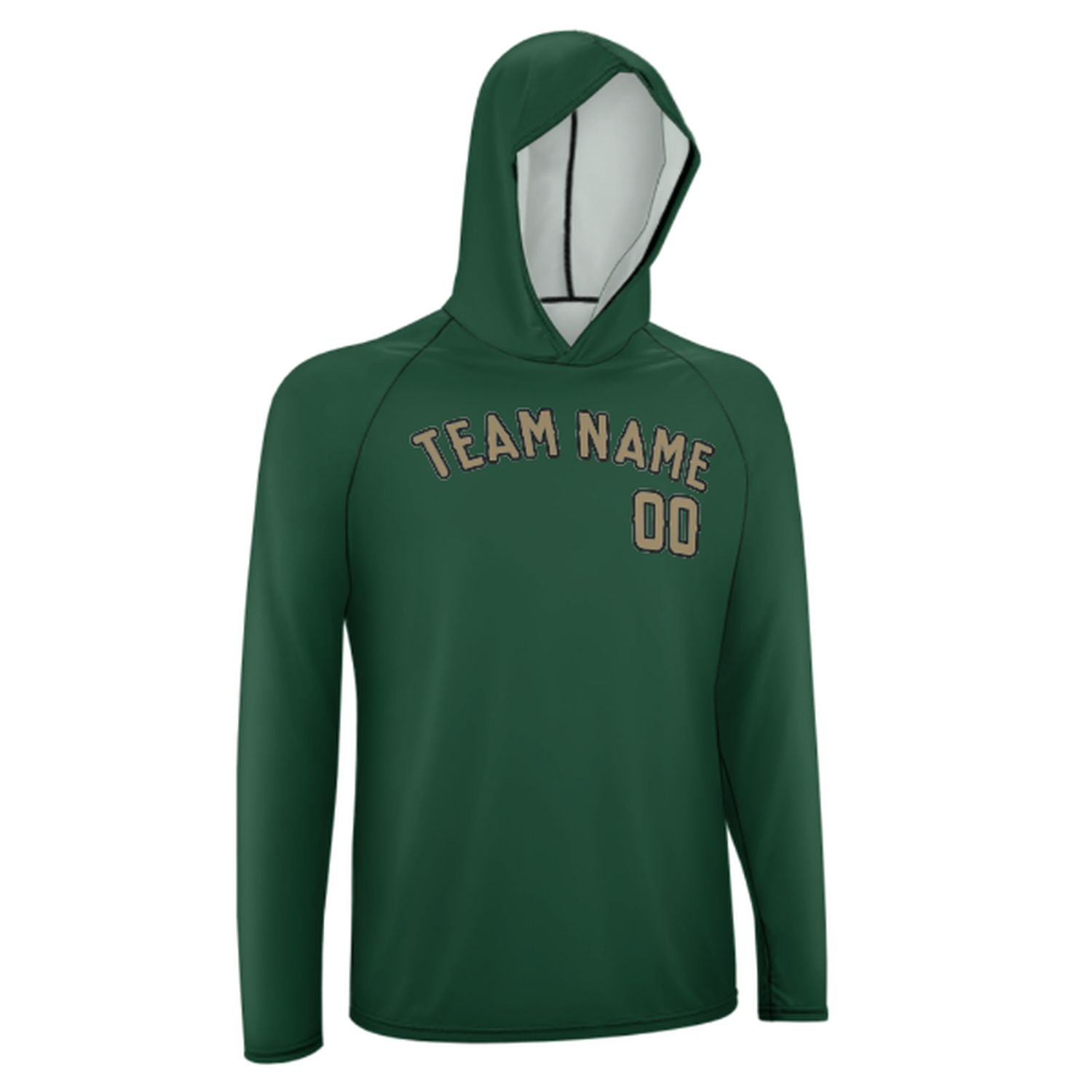 Maßgeschneidertes Moosgrün Hellkhaki UV-Hoodie