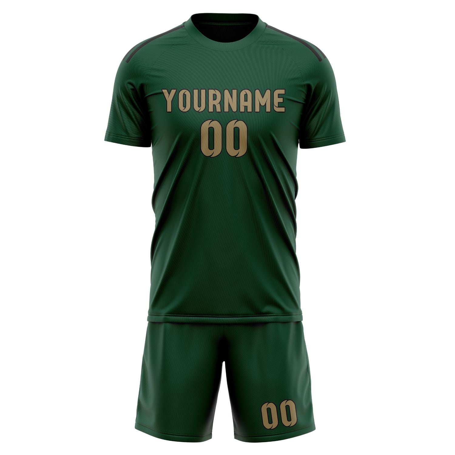 Maßgeschneidertes Professionelles Moosgrün Hellkhaki Fußballtrikot-Set